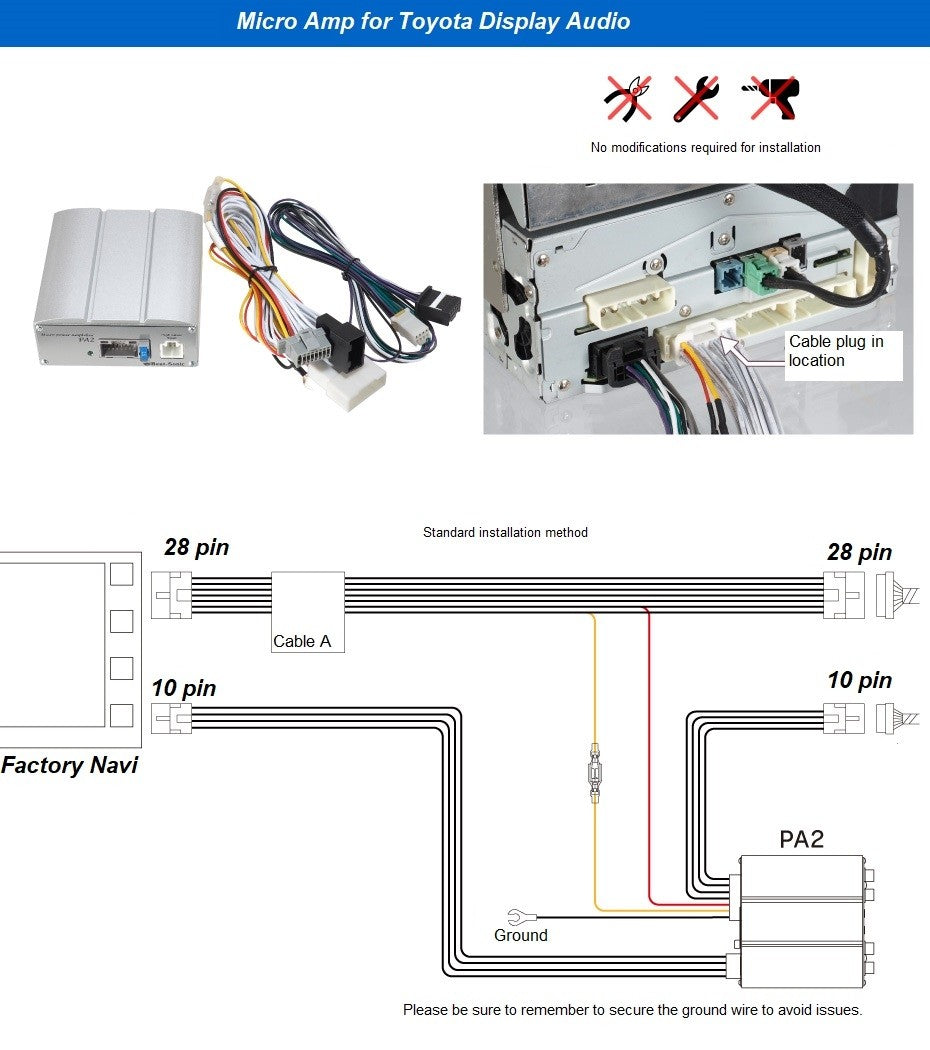 Beat-Sonic ENA-2S1 Plug and Play Encore Alpha Power Amplifier Kit for Select Subaru & Toyota GR86 Models with 10 & 6 Pin Stereo Connectors - Beat-Sonic USA